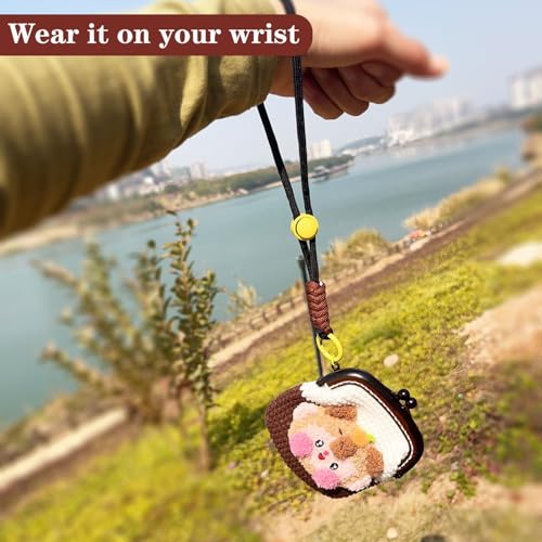 Rabbit Wristlet Wristlet Bag Kiss Lock Coin Purse Handmade Crochet Women's Key Bag Card Jewelry Tiny Cute Handbag For Girls3