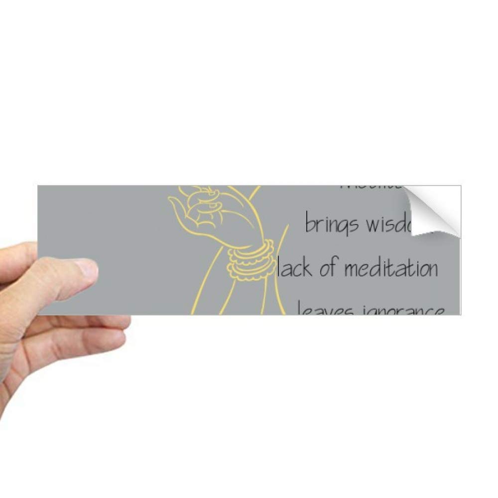 Sticker rectangulaire Bouddha pour ordinateur portable et décoration zen de fenêtre