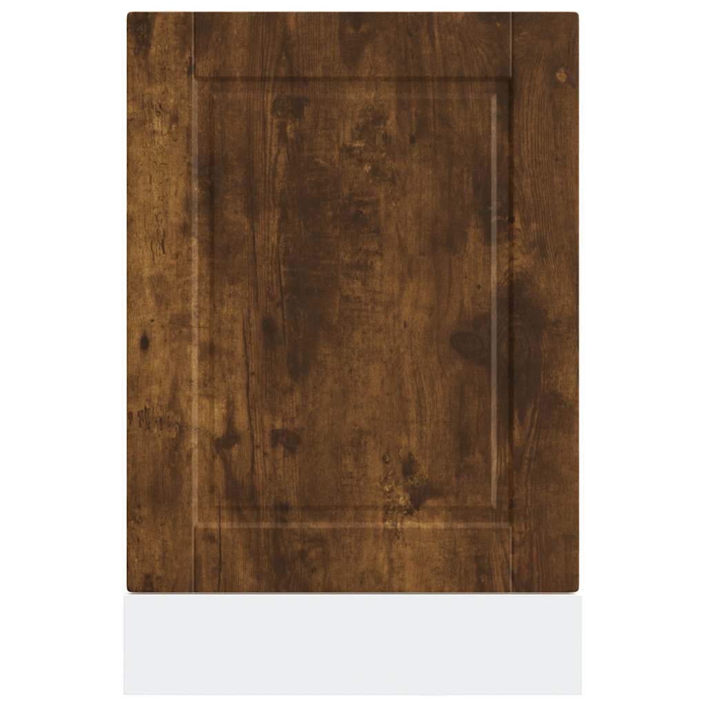 Geschirrspülerblende Porto Spülmaschinenfront für teilintegrierte Einbaugeschirrspüler Frontblende aus Holzwerkstoff Räuchereiche Optik 45 x 1,5 x 57 cm Küchenfront