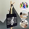 Eco-Friendly Music Present – Reusable Shopping Bag with Musical Notes Design, Perfect Piano Presents for Women, Stylish and Durable Canvas Tote #5