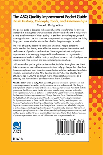 The ASQ Quality Improvement Pocket Guide: Basic History, Concepts, Tools, and Relationships