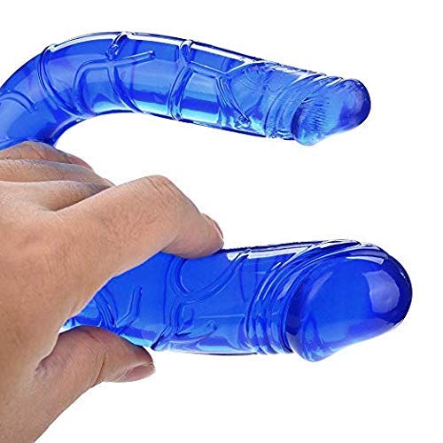 Kuburry Female Ultra-Soft Silicone Flexible Double Sided Penî's Real Feel Double-Headed Wand Másságë