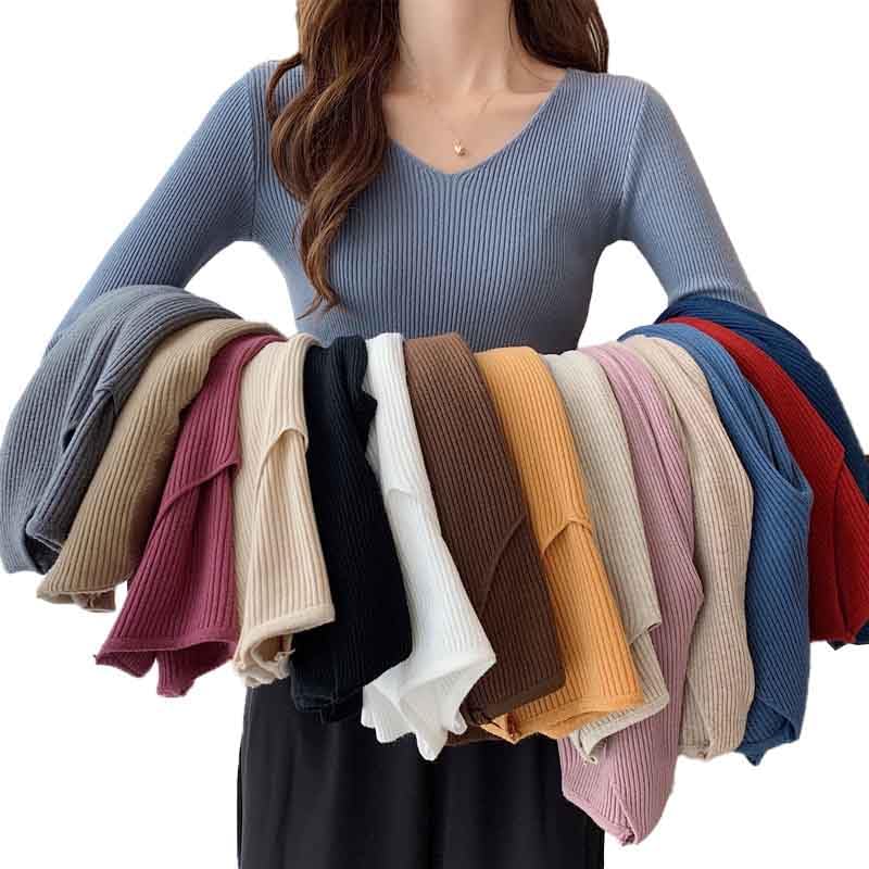 icw Women Knitted Ribbed Stretchable High Neck Long Sleeves Pull Over Top Sweater Dn68 (Assorted Colour)-picture-31