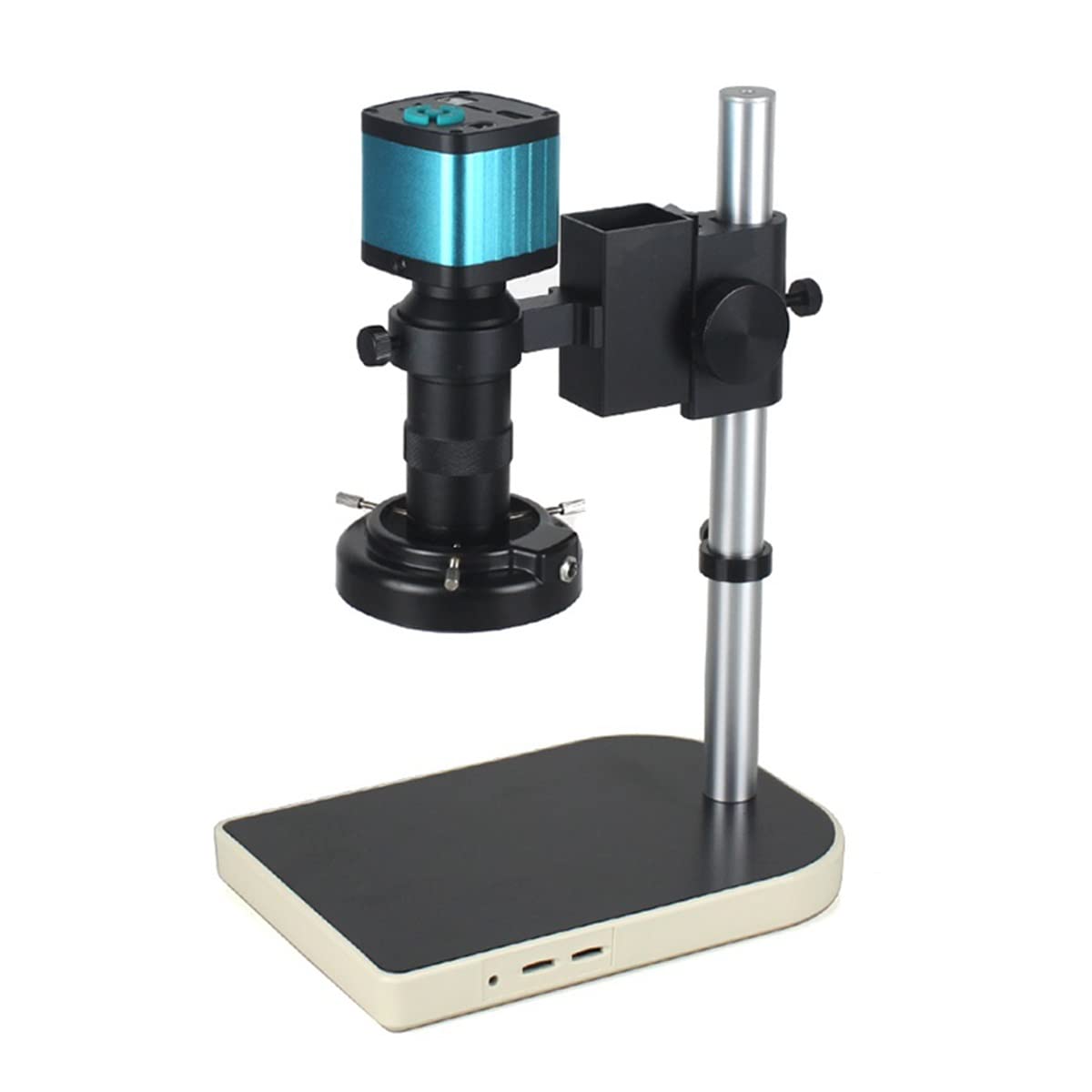 Kit di Accessori per Microscopio 56 LED 48Mp 4K 2K 1080P Obiettivo Zoom 10-130X Fotocamera per Microscopio Elettronico Vetrini per Microscopio,B Microscope Set