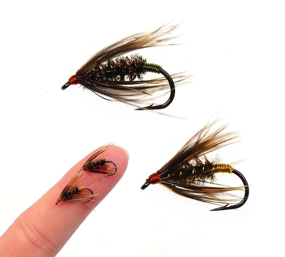 Pack of 10#12 Olive Yellow Pheasant Tail Soft Hackle Fly Wet Nymph Fishing Trout Bass Artificial Lure