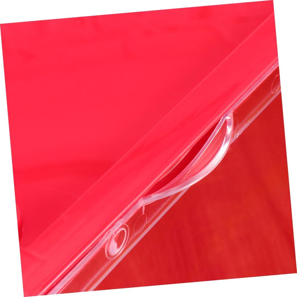 Cabilock 1pc Magnetic Shoe Box Dustproof Transparent Organizer for High Heels Sneakers Boots Side Open Display Storage Container Red Easy Access Stylish Design
