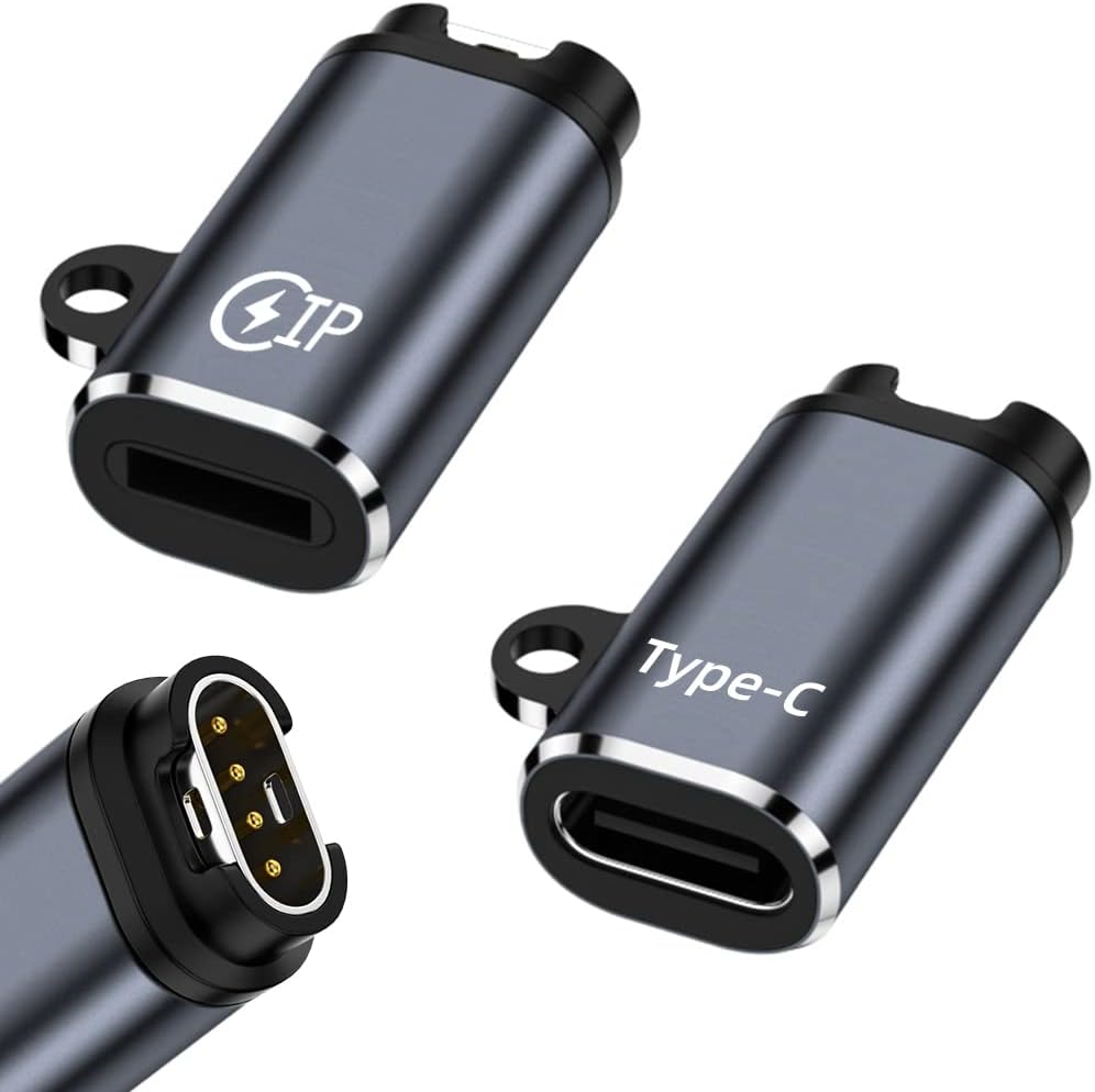 Garmin Watch Charging Adapter, 2 Pack Type C/Lightning