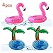 Produktbild LEZED 4 Stück Aufblasbare Pool Coasters Getränkehalter,Aufblasbares Flaschenhalter,aufblasbare Getränke Halter für Summer Pool Party Deko,Badespielzeug Saft Becherhalter (2 Flamingo+2 Palm)