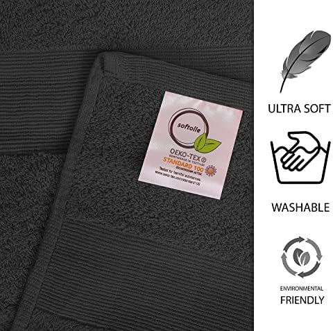 100% Cotton Luxury Bath Sheets - Pack of 2 (35" x 70") | Super Soft, Quick-Dry & Highly Absorbent Towels for Bathroom, Home, Spa & Gym (Grey) - Thumbnail 4