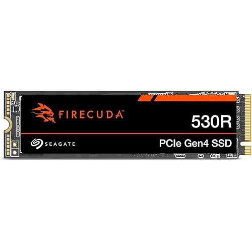 Seagate FireCuda 530R SSD 4TB Internal Solid State Drive - M.2 PCIe Gen4 ×4 NVMe 1.4, speeds up to 7400MB/s, with Rescue Services (ZP4000GM3A063)