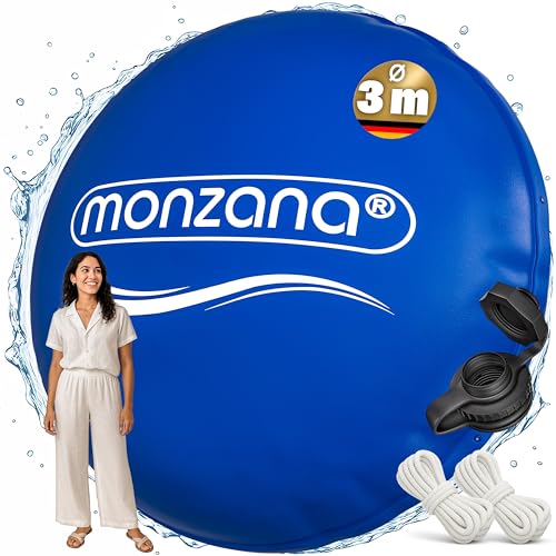 Monzana® Poolkissen 3m Winter Rund Chlorbeständig 2X Seil PVC Verstärktes Material bis -20°...