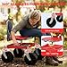 UDIYO 2025 New 360° Swivel Garden Cart Seat - Height Adjustable Rolling Stool with Tool Tray & All-Terrains Wheels, 330Lbs Heavy Duty Gardening Stool for Seniors, Elderly, Knee Pain Relief (Red)