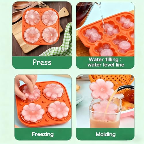 Molde de cubitos de hielo calabaza Halloween de silicona con tapa miniatura 5