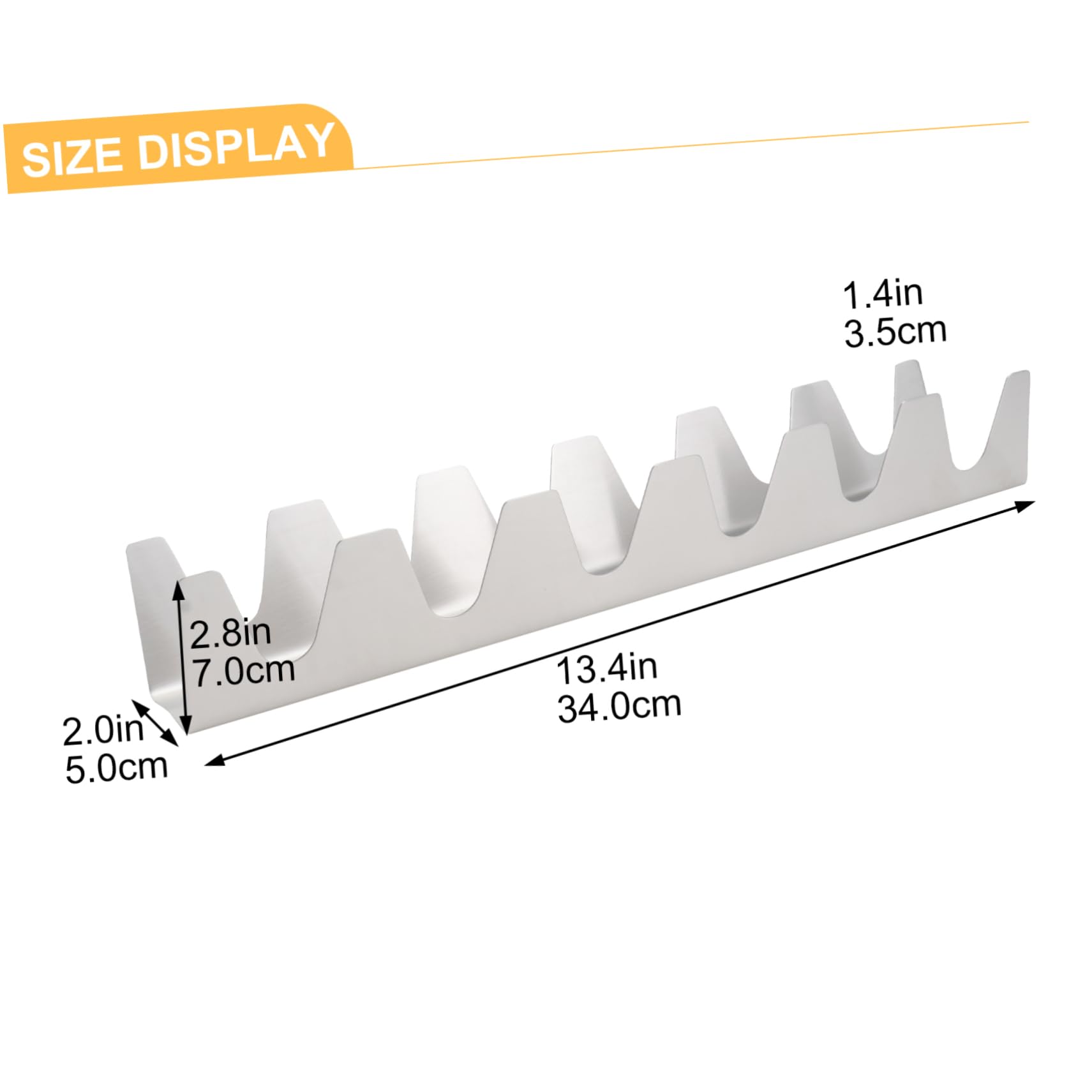 Garneck 2pcs Food Rack Taco Holder Cooking Rack Roasting Rack Taco Stand Silver