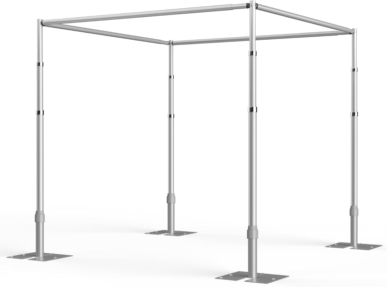 EMART 10ft Square Backdrop Stand Heavy Duty, Pipe and Drape Photo Background Support Kit, Adjustable Metal Frame with Flat Base for Wedding Birthday Party Decorations