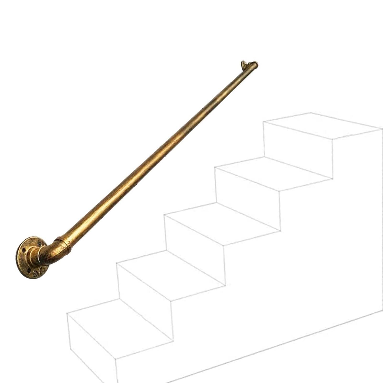 Main courante pour escaliers balustres muraux rampe de marche fer forgé 30-600cm