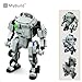 MyBuild Mecha Frame Armed Forces 7003 - Stryker Mech Light Gray with Commander Weapon Box, Military Themed Building Bricks for Mech Fans, Ages 14 and Up