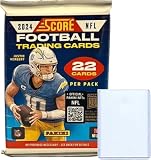 2 PACK LOT OF 2024 Panini Score Football NFL Jumbo Blaster Value Packs with 22 Trading Cards PER PACK + 2 Toploader (44 TOTAL CARDS)