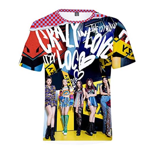 Xkpopfans ITZY Shirt Album Crazy in Love Merch Chaeryeong Yeji Ryujin Yuna 3D Tshirt