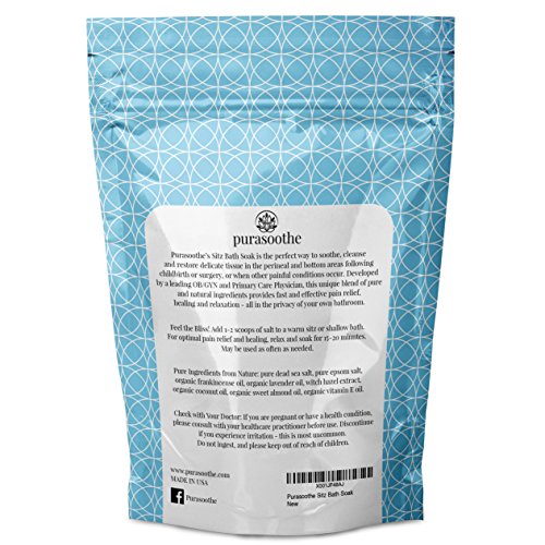 Sitz Bath Salt USA Produced Natural Hemorrhoid Treatment and Postpartum