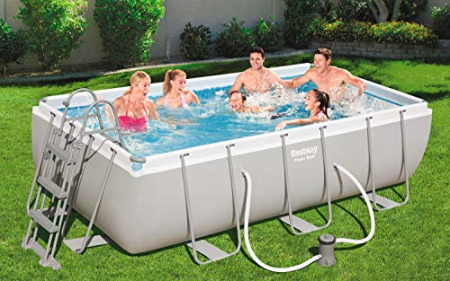 Bestway Power Steel Framepool -Set, eckig, mit Filterpumpe & Sicherheitsleiter 404 x 201 x 100 cm – Bild 3