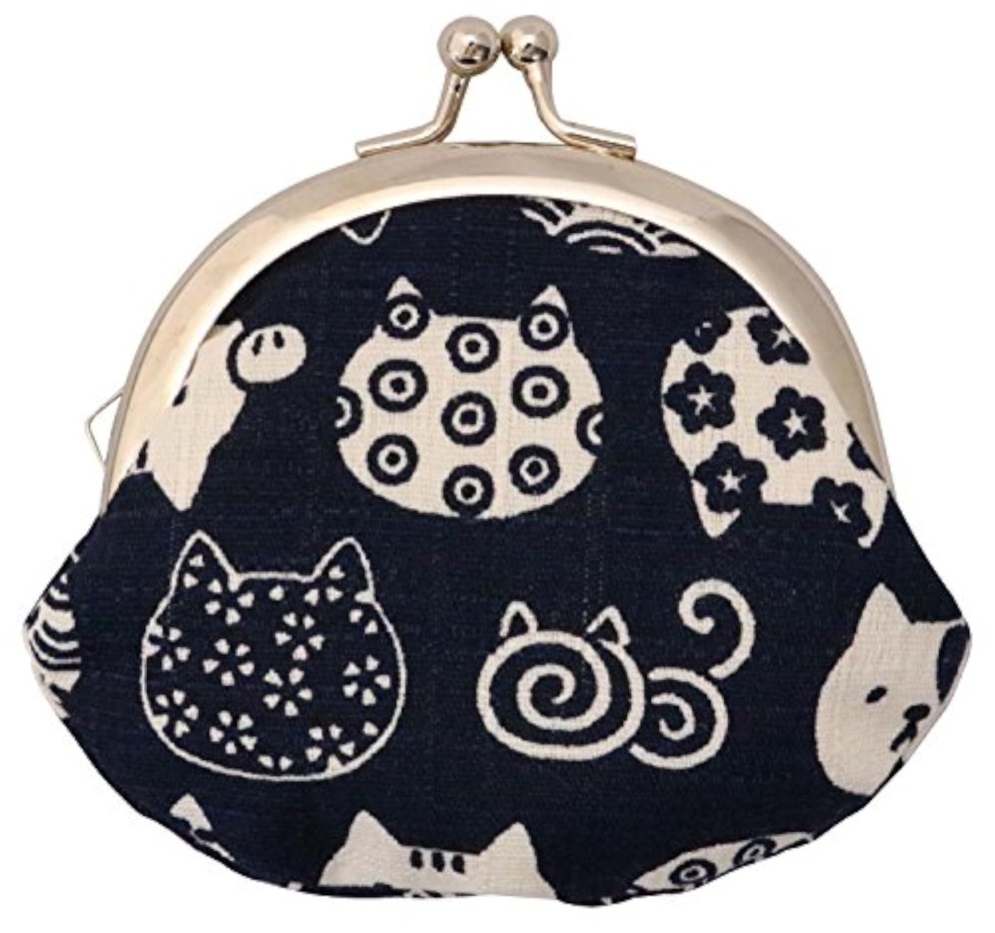 Cat Navy Blue Coin Purse, Cute Design, 2.6 Size