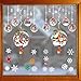 Stickers Noel Fenetre pour les Décorations de Noël, Autocollants de Fenêtre en PVC Amovibles pour les Fournitures de fête, Miroirs, Fenêtres de Magasin (Père Noël)