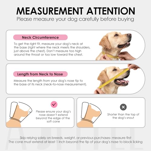 Image of AOFITEE Large Dog Cone - Adjustable Dog Cone to Stop Licking, Foldable Extra Large Cones Dogs for Wound Healing, Pet Elizabethan Cones Collar After Surgery, XL Fabric Pet Neck Collar, Black X-Large