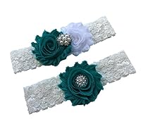 Algopix Similar Product 10 - Daddasprincess Teal wedding garter