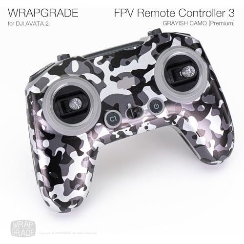 Image of WRAPGRADE Skin Compatible with DJI FPV RC /FPV Remote Controller 3 (Grayish Camo)