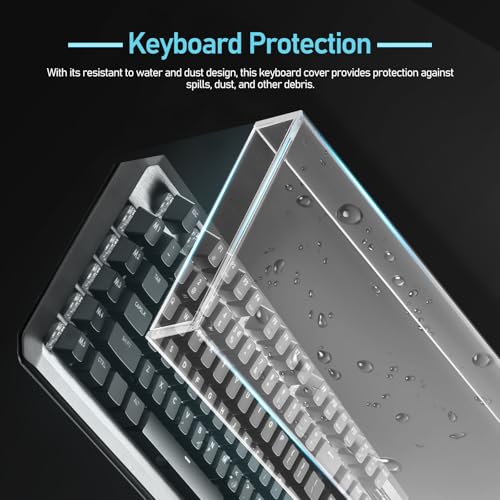 Protector de teclado de 68 teclas: funda de acrílico transparente impermeable contra accidentes 4