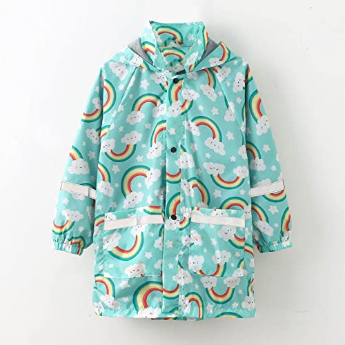 Kids Rain Jacket Boys Girls Lightweight Water-Proof Hooded Rain Coat Windproof Raincoat Toddler Outdoor Rain Wear3