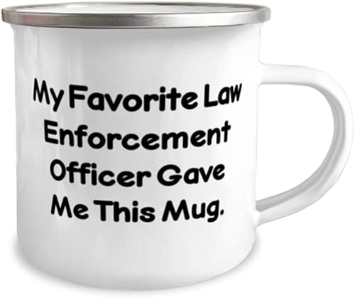Miniatura 2 de Inappropriate Law enforcement officer 12oz Camper Mug, My Favorite Law, Present For Friends, Inspirational Gifts From Colleagues, Police, Cop,