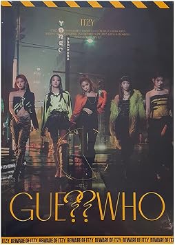ITZY Guess Who Mini Album Night Version CD+Photobook+Photocards+Mini Folding Poster+Sticker Pack+Newspaper+Extra ITZY 6 Photocards