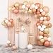 YHmall 129 Stück Champagner Orangen Rosa Gold Luftballons Girlande Kit Mädchen Geburtstag Hochzeit Dekoration Blush Konfetti Ballons Pfirsich Apricot Luftballons Roségold Weiß Ballongirlande für Feier