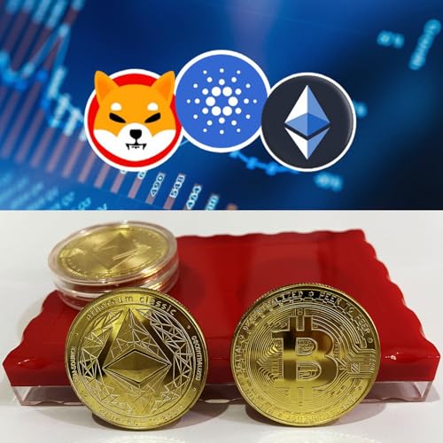 Gold Plated Physical Bitcoin (BTC) - Ethereum (ETH) Shiba Inu (SHIB) Binance (BNB) Polkadot (DOT) Dogecoin (Doge) Commemorative Coin - Blockchain Crypto Coin Set Display - Image 5