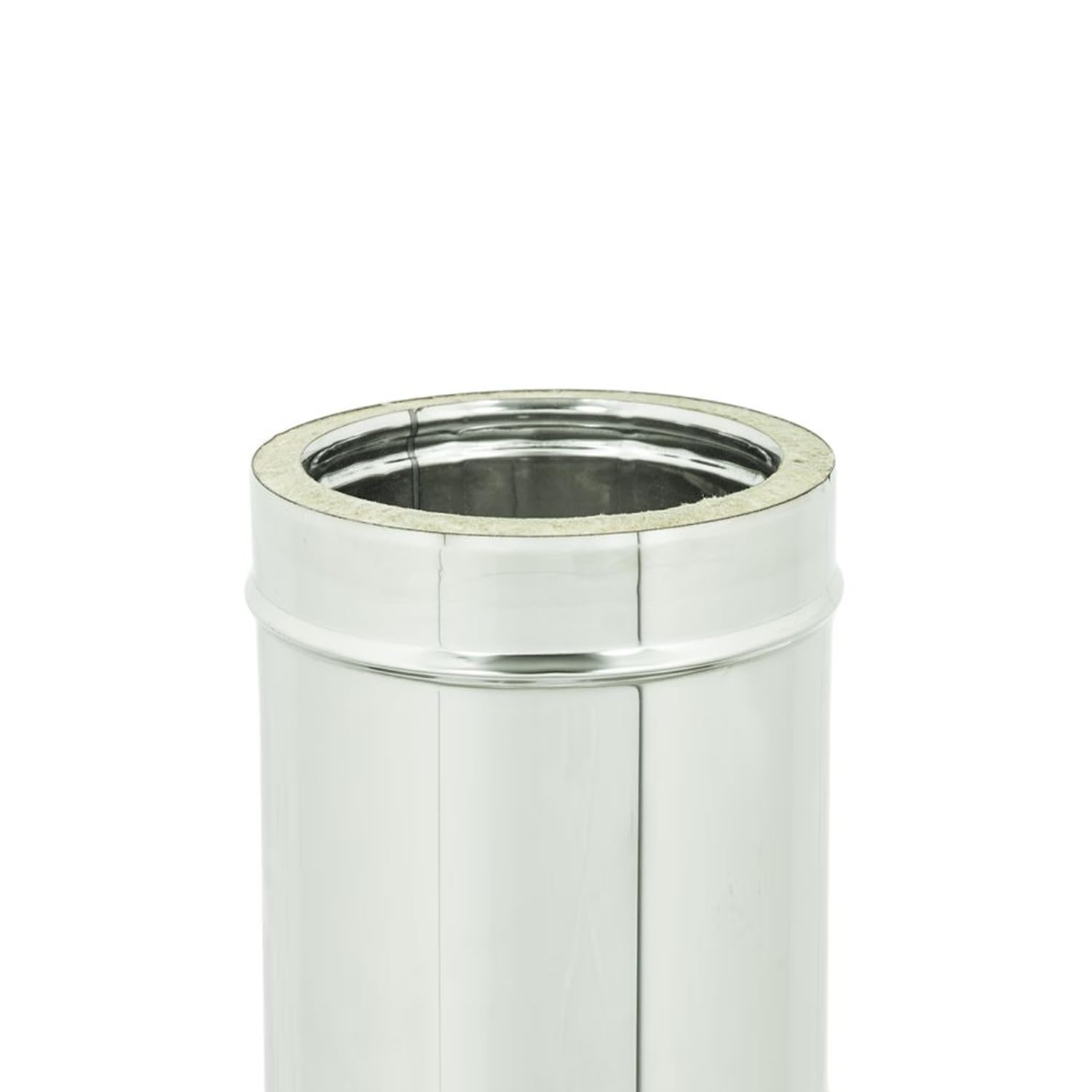 Tubo Coibentato Doppia Parete In Acciaio INOX Con Isolamento Termico Modulo Per Canna Fumaria Camino o Stufa In Tutte le Misure (DN 80/130-1MT)