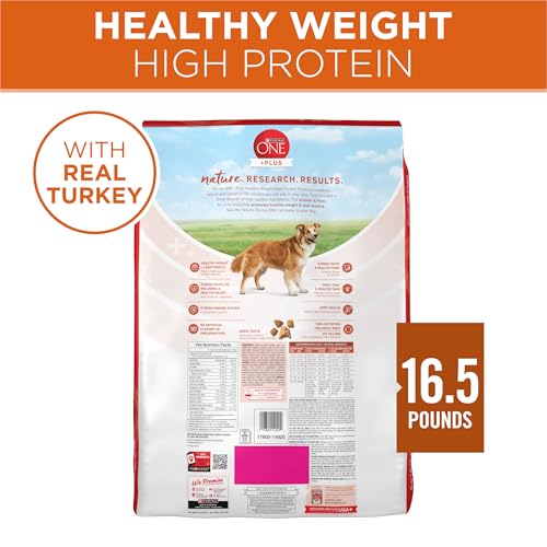 Purina ONE Plus Healthy Weight Dry Dog Food, Real Turkey, 16.5 lb Bag - image 9