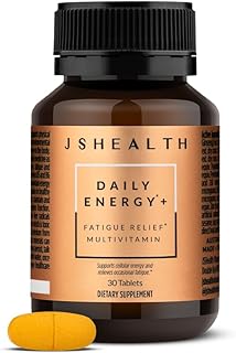 JSHealth Daily Energy Supplement - Once Daily Supplements for Energy and Fatigue - Multivitamin with Ginseng, Rhodiola & Methylated B12 for Relief from Occasional Fatigue, 30 Count