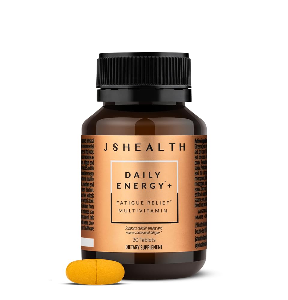 JSHealth Daily Energy Supplement. Once Daily Energy Vitamins for Women with American Ginseng, Rhodiola, B Vitamins, Vitamin C, Zinc. Supports Stamina and Stress