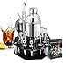Surmounty Juego de 24 cocteleras de acero inoxidable, incluye soporte de acrílico de 360°, 750 ml, herramientas de barman, regalo de cóctel para mujeres, hombres y barman