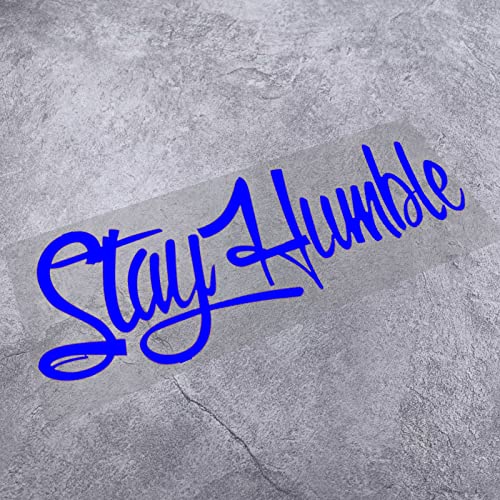 Image of Car Stickers for Stay Humble Auto Front Rear Windshield Window Decal Vans Truck Window Tail Decoration (Blue, 500x125mm)