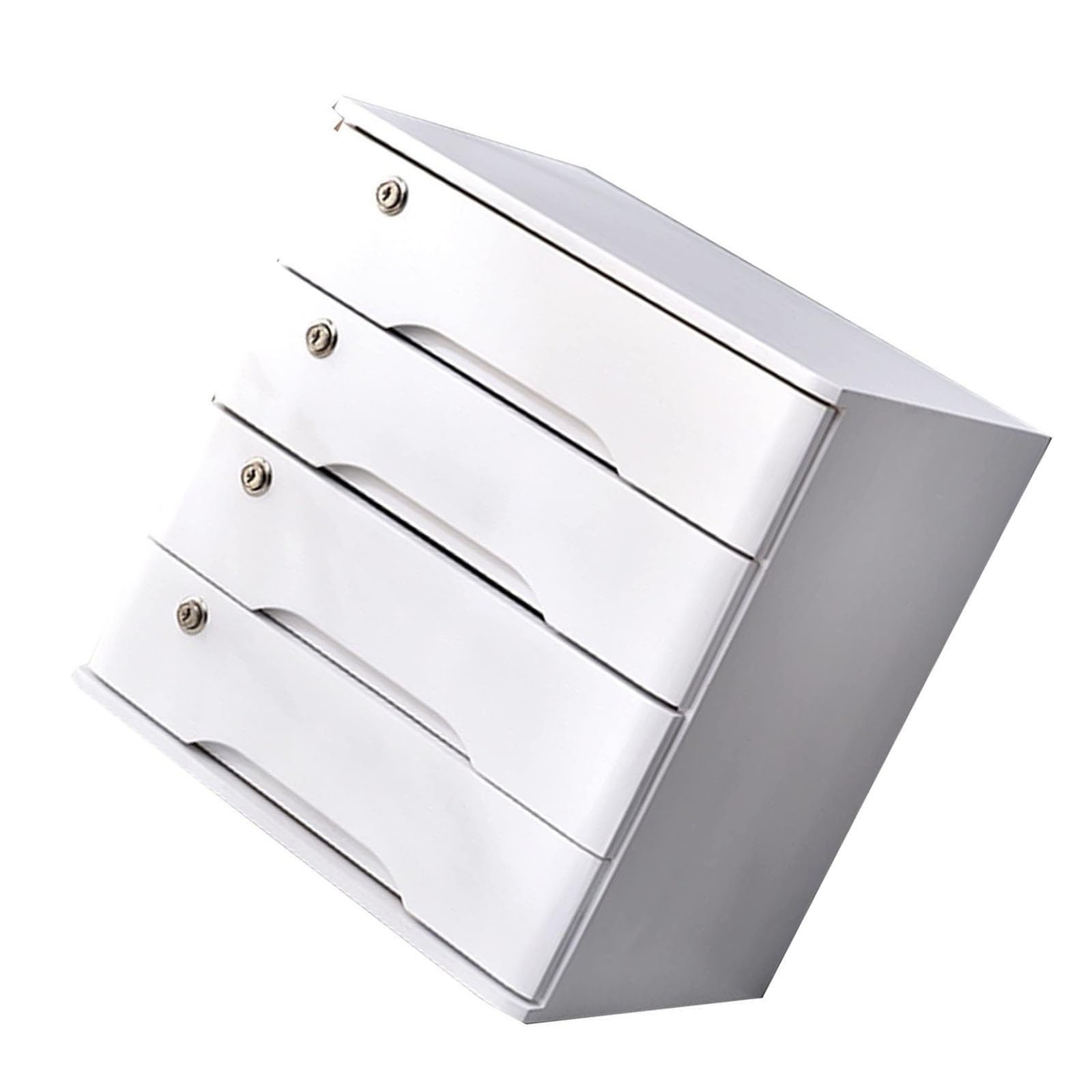 SaryEdge Solid Wood File Cabinet for Desk with Lockable Drawers 4Tier Storage Box for Office nization Durable and Stylish Home/Office Furniture,Wei?