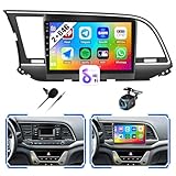 [2+64G] Android 13 Car Stereo for Hyundai Elantra 2016-2018 with Wireless Carplay&Android Auto,9 Inch Touch Screen Car Radio with GPS WiFi Bluetooth FM/RDS Radio SWC AUX-in+AHD Backup Camera