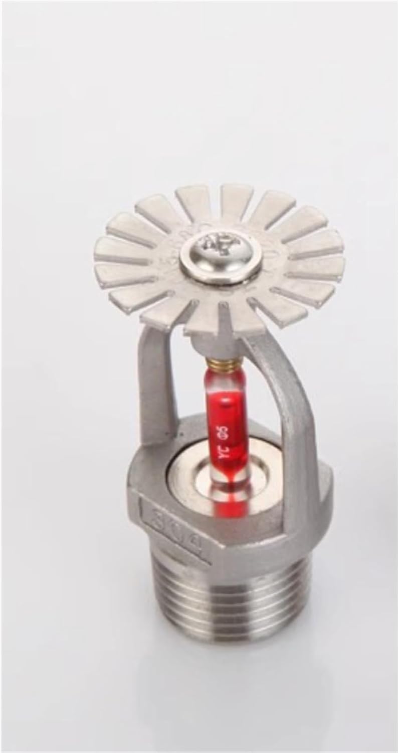 6 Pack Fire Sprinkler Heads DN15 1/2 Inch 68°C/155°F 304 Stainless Steel for Fire Suppression System (Pendant Type)