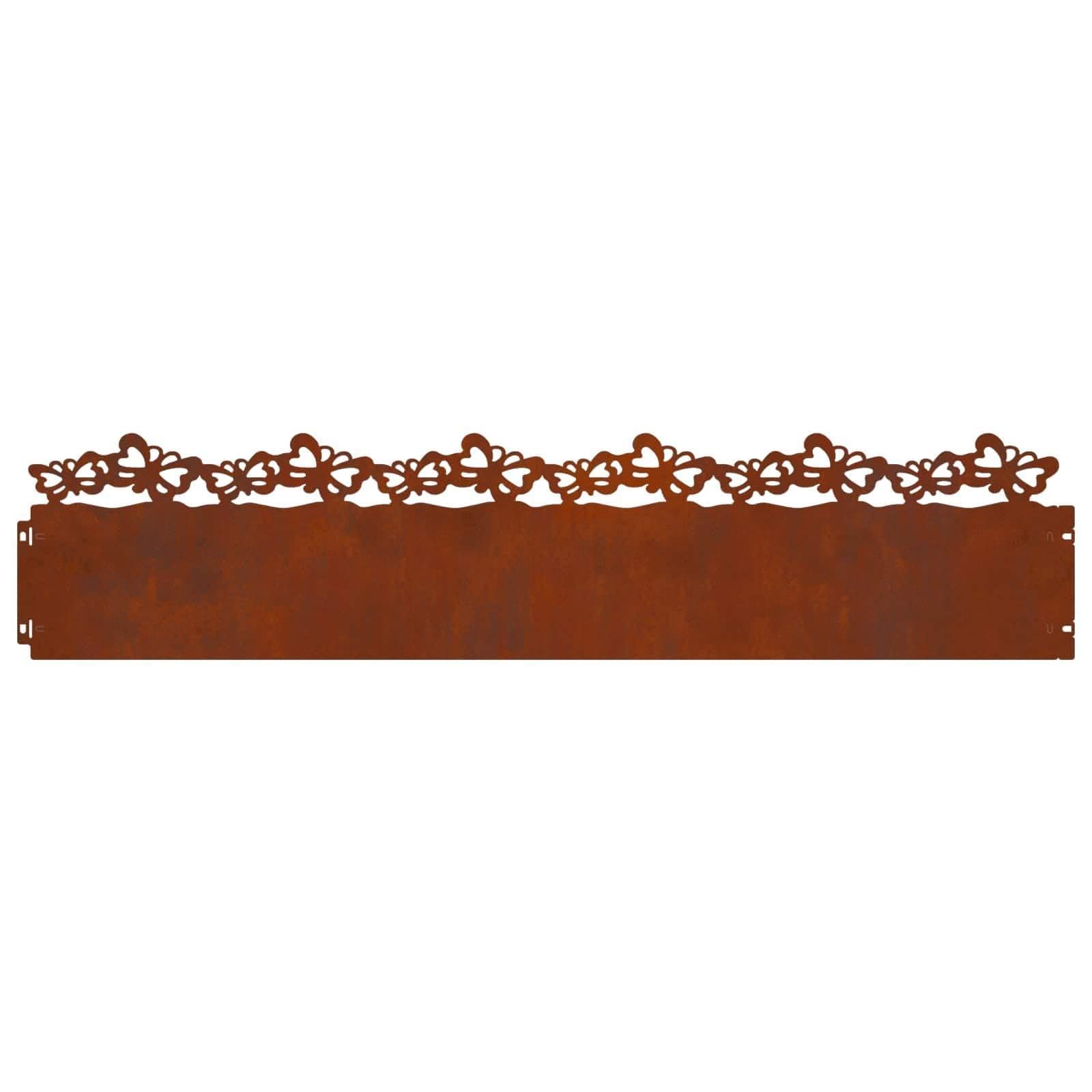 Bordure de pelouse 20 pièces 103 x 0,05 x 22 cm Acier résistant aux