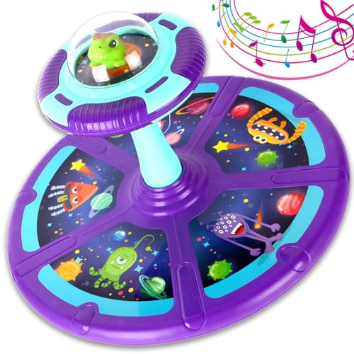 Kids LED Sit & Spin Toy with Music - 360 Spinning Seat for Toddlers & Kids, Ages 18+ Months, Birthday Gift for Girls & Boys