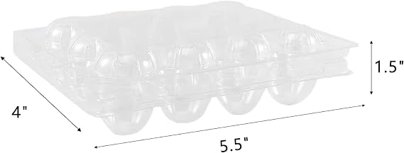 150 Pcs Quail Egg Crates 12 Grids Plastic Blank Quail Egg Packs Bulk 3x4 Style Quail Egg Containers Holds Up to 12 Small Quail Egg Baskets for Home Family Kitchen Refrigerator Farmhouse