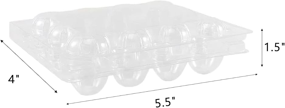 150 Pcs Quail Egg Crates 12 Grids Plastic Blank Quail Egg Packs Bulk 3x4 Style Quail Egg Containers Holds Up to 12 Small Quail Egg Baskets for Home Family Kitchen Refrigerator Farmhouse