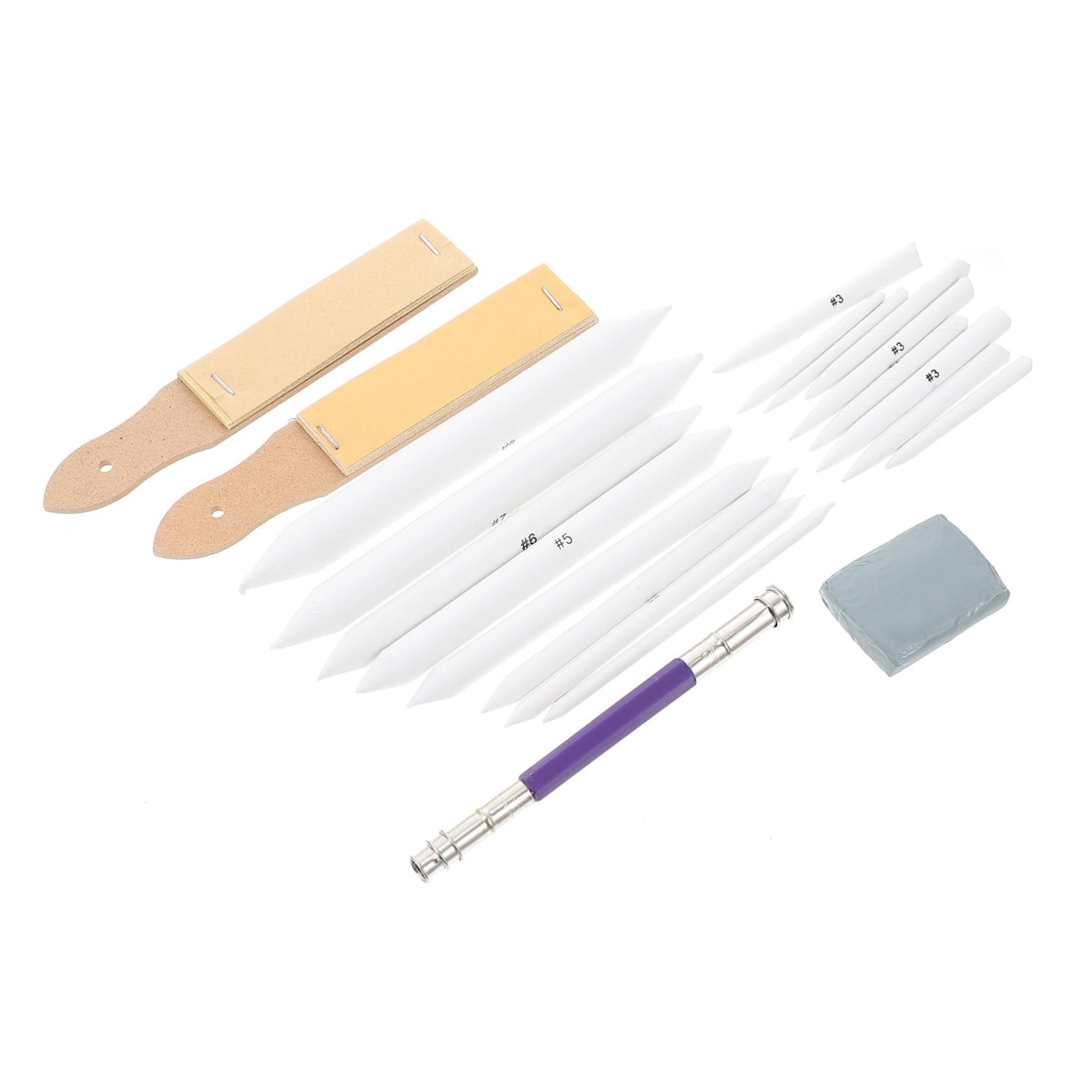 HOMSFOU 1Set Beginner Sketch Tools Blending Stumps Art Drawing Eraser Extender Versatile Sketch Supplies for Graphite Pastels and Colored Pencils